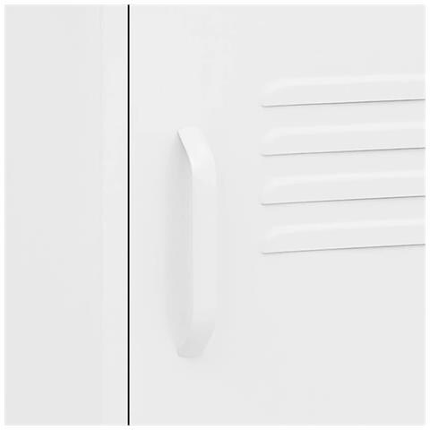 Lusso Casadino -  Comodini 2 Pz Bianchi 35x35x51 Cm In Acciaio - Foto 8