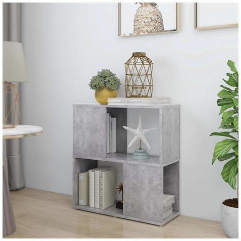 Lusso Casadino - Libreria Grigio Cemento 60x24x63 Cm In Truciolato - Foto 8