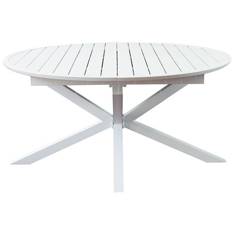 Artorius - Tavolo Rotondo Da Giardino In Alluminio Allungabile 150/200 X 150 - Foto 8