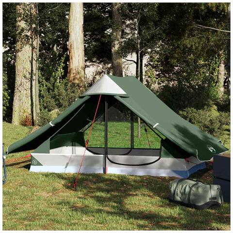 Tenda da Campeggio per 2 Persone Verde Impermeabile - Foto 1