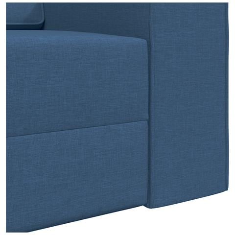 Divano Letto a Terra 2 in 1 Blu 245x150x60.5 cm Tessuto - Foto 9