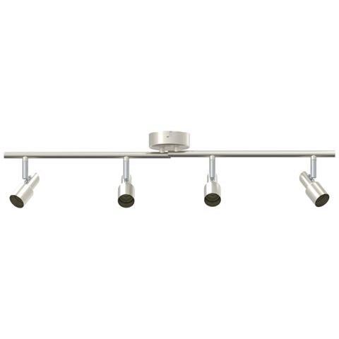 Faretto da soffitto 4 Vie Regolabili in Nickel Spazzolato GU10 - Foto 1