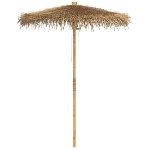 Ombrello Tiki con Baldacchino a Foglia di Banana 180 cm Bambù - Foto 1