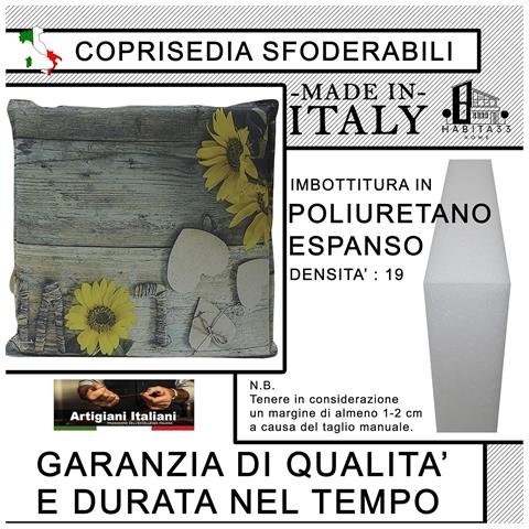 Set 6 Cuscini Per Sedie Cucina Con Laccetti, Stampa Digitale, Copri Sedia Sfoderabili E Lavabili, Made In Italy (6, Girasole Love) - Foto 2