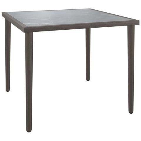 Tavolo da Giardino Grigio 48x48x37 cm in Acciaio - Foto 1