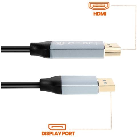 Cavo Hdmi A Video Displayport Alta Definizione 4k 1,8m, Nero - Foto 10