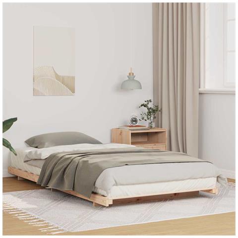 Struttura letto a terra Marrone 100 x 220 cm - Foto 2