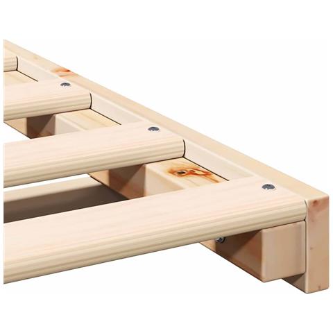 Struttura letto a terra Marrone 100 x 220 cm - Foto 9