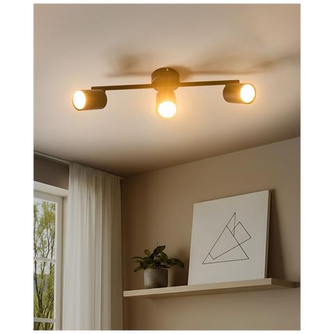 Faretto A 3 Luci Nyando Metallo Nero - Foto 1