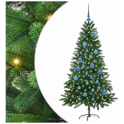 Albero di Natale con 150 LED con supporto Verde 150 cm PE - Foto 1