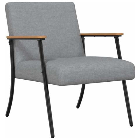 poltrona Grigio chiaro 59 x 75 x 78 cm Tessuto - Foto 1