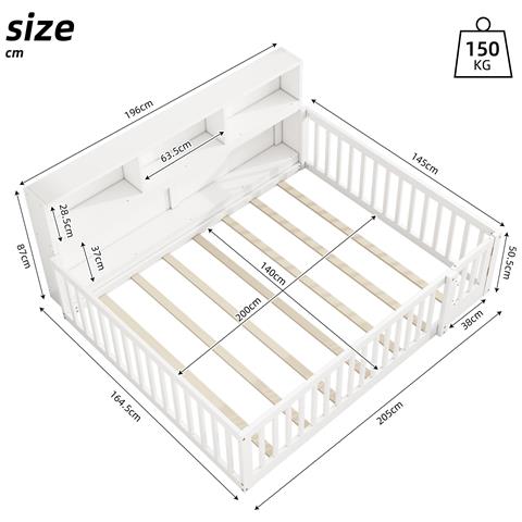 Letto Daybed Con Sponde Apribili, Scomparti E Design Minimalista - Foto 3