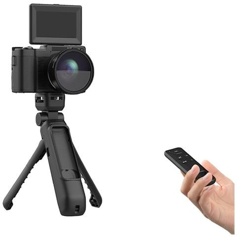 Fotocamera Digitale Portatile 4k Con Schermo Ribaltabile, 12mp, Zoom 16x - Ideale Per Vlogging E Live Streaming - Foto 1