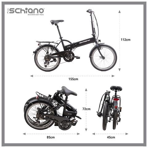 E-sky 20'' - E-bike Pieghevole In Alluminio, Ruote 20'', Cambio 7 Velocità, Motore 250 W, Batteria 36v X 7,8 Ah - Colore Nero - Foto 7