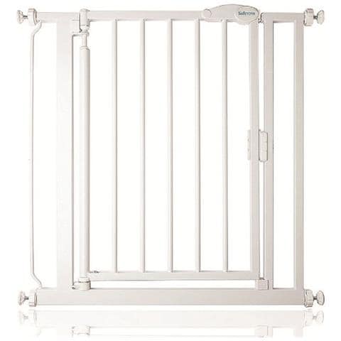 Safetots Cancelletto Per Scale A Pressione Con Chiusura Automatica, Stretto, 68,5cm - 75cm, Bianco - Foto 1
