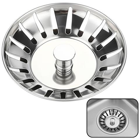 Filtro Per Lavello Da Cucina Da 7,75 Cm Con Funzione Tappo In Gomma A Tenuta Stagna - Foto 1