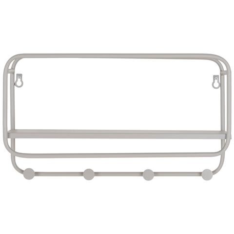Feira Mensola Porta Cappelli In Acciaio Grigio 45x15x25 Cm - Foto 1