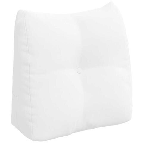 Cuscino per Schiena Bianco 45 x 24 x 50 cm Tessuto - Foto 1