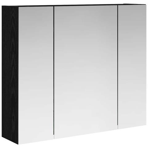 Mobiletto per specchio da bagno Rovere Nero 60 x 14,5 x 50 cm - Foto 1