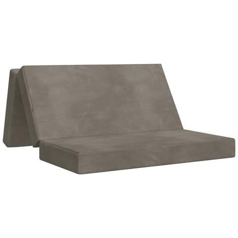Divano Letto Pieghevole 200 x 67 x 45 cm Grigio Chiaro - Foto 1