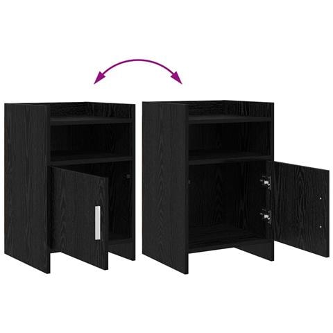 Comodini 2 pcs Rovere Nero 40 x 36 x 60 cm Legno ingegnerizzato - Foto 9