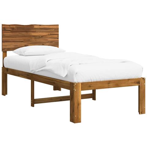 Letto Singolo con Testiera ROSTOCK Naturale 90 x 200 cm - Foto 1