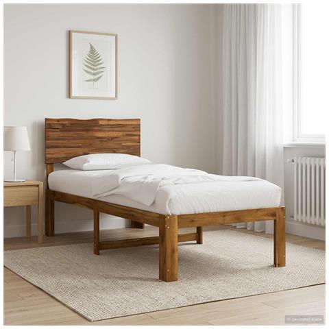 Letto Singolo con Testiera ROSTOCK Naturale 90 x 200 cm - Foto 2