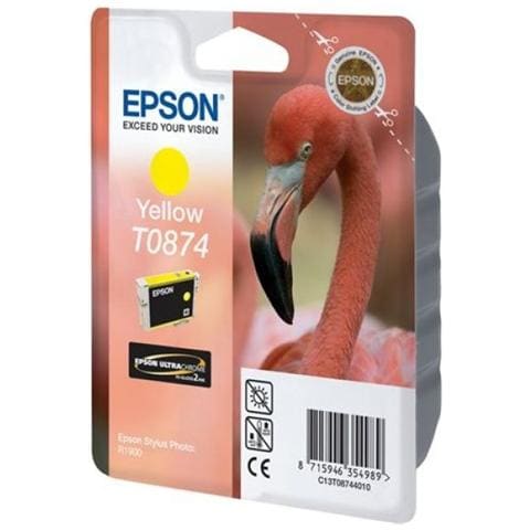 C13T08744020 Cartuccia Ink Originale Gialla per Stylus Foto R1900 Capacità 1160 Pagine - Foto 4