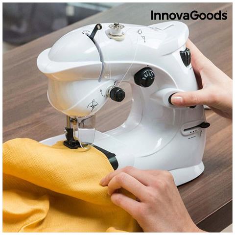 InnovaGoods Macchina Da Cucire Compatta 6 V 1000 Ma Bianco V0100517
