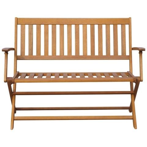 Panchina da Giardino 120 cm in Legno Massello di Acacia - Foto 2