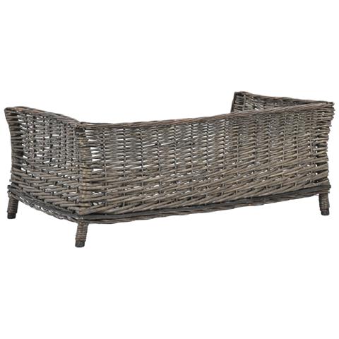 Cesta Per Cani Con Cuscino Grigio 90x54x35 Cm Salice Naturale - Foto 6