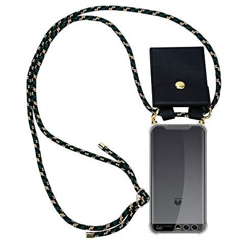 Catena Di Telefoni Cellulari Compatibile Con Huawei P10 In Camouflage - Coperchio Protettivo In Silicone Con Anelli D'oro, Cinturino In Corda E Custodia Staccabile - Foto 1