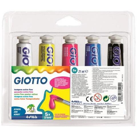 Confezione 5 Tubetti Tempera Extra Fine 21 Ml Colori Primari - Foto 1