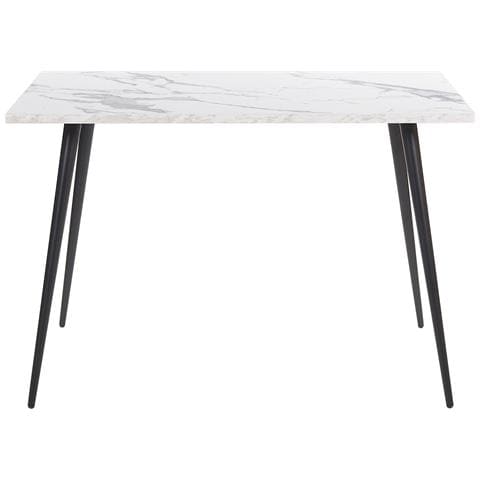 Tavolo Da Pranzo Effetto Marmo Bianco E Nero 120 X 80 Cm Santiago - Foto 17