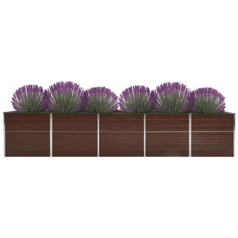 Letto Rialzato In Acciaio Zincato 400x80x77 Cm Marrone - Foto 2