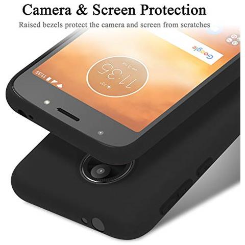 Custodia Compatibile Con Motorola Moto E5 Play Go In Liquid Nero - Coperchio Protettivo In Silicone Tpu Flessibile - Foto 2