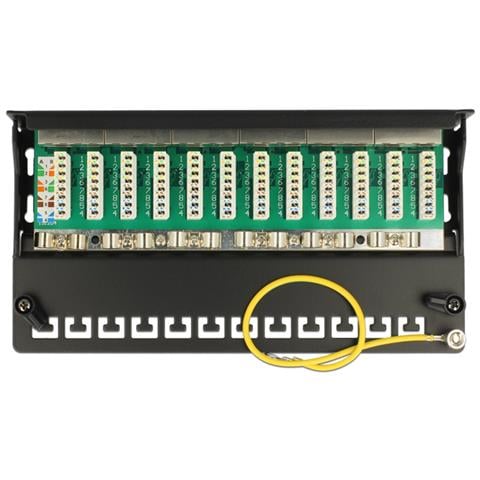 87296, 12 x RJ45/12 x LSA, Nero, Metallo, Scatola - Foto 3