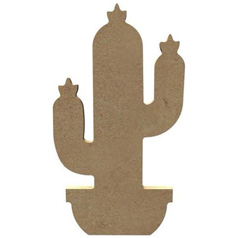 Cactus Di Legno Mdf Per Decorare - 15 Cm - Foto 1
