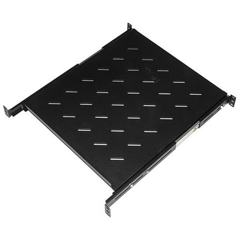 Ripiano Universale Per Armadio Rack 19"" Allungabile 570 Mm Con 4 Agganci Nero - Foto 1