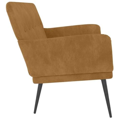 Panca Marrone 108x79x79 Cm In Velluto - Foto 8