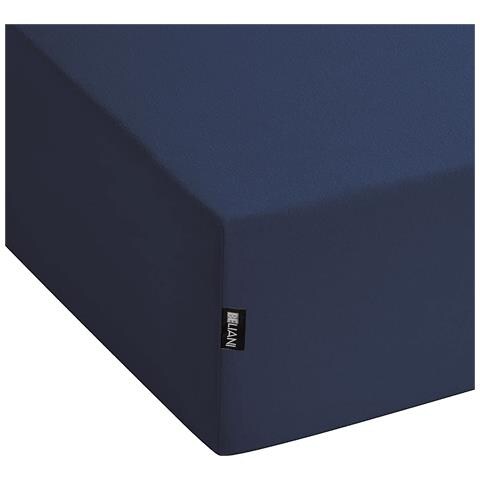 Coprimaterasso Elasticizzato Hofuf Cotone Blu Marino - Foto 5