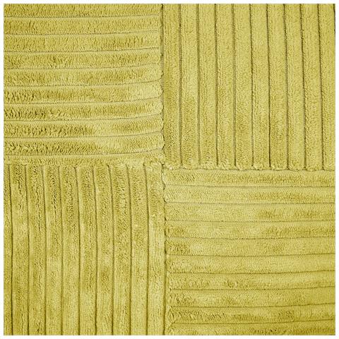 Set Di 2 Cuscini Millet Velluto A Coste 43 X 43 Cm Verde Oliva Trama Geometrica - Foto 2