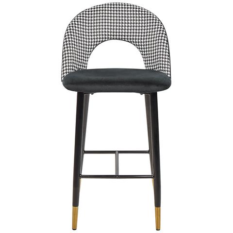 Set Di 2 Sedie Alte Falton Velluto Nero /bianco - Foto 2