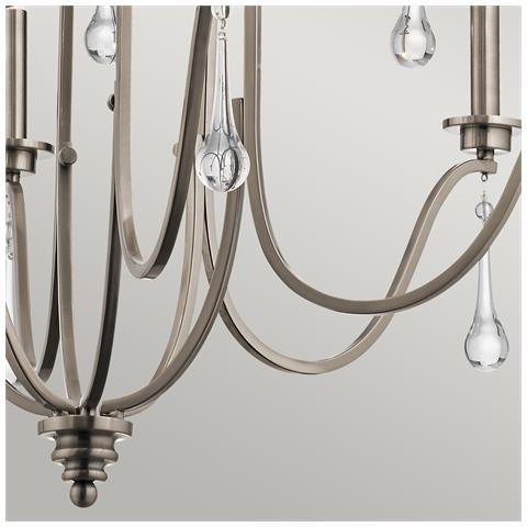 Lampadario Classico Karlee Acciaio Peltro Classico Cristallo 9 Luci E14 - Foto 2