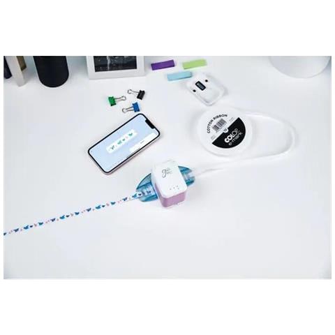 164876 accessorio per stampanti portatili Guida per carta regolabile Blu, Trasparente 1 pz e-mark ribbon - Foto 4