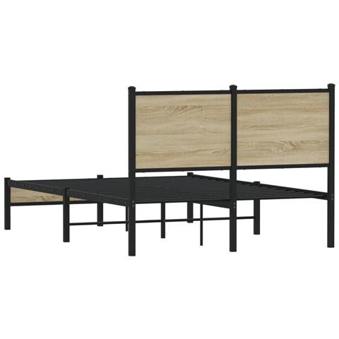 Giroletto senza Materaso in Metallo Rovere Sonoma 120x190 cm - Foto 2