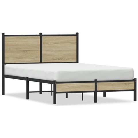 Giroletto senza Materaso in Metallo Rovere Sonoma 120x190 cm - Foto 1