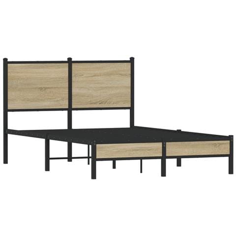 Giroletto senza Materaso in Metallo Rovere Sonoma 120x190 cm - Foto 10