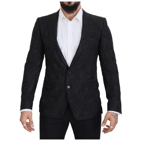 Blazer Martini Monopetto Jacquard Floreale Nero - It48 - M - Foto 1