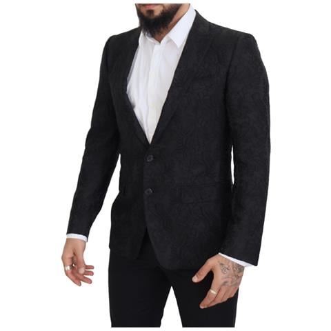 Blazer Martini Monopetto Jacquard Floreale Nero - It48 - M - Foto 2